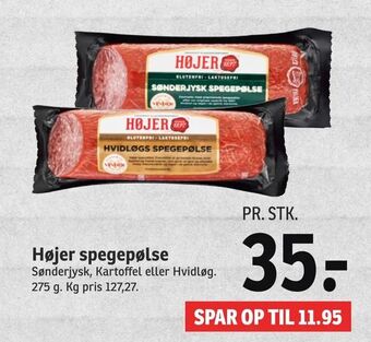 SPAR Højer spegepølse tilbud
