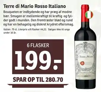 SPAR Terre di Mario Rosso Italiano tilbud