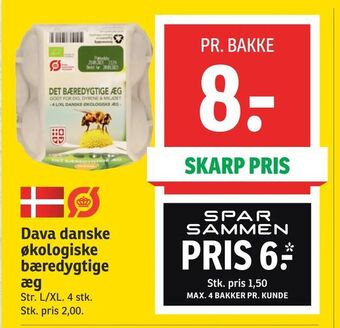 SPAR Dava danske økologiske bæredygtige æg tilbud