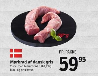 SPAR Mørbrad af dansk gris tilbud