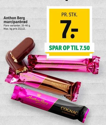SPAR Anthon Berg marcipanbrød tilbud