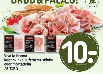 REMA 1000 Viva la Nonna Kogt skinke, lufttørret skinke eller mortadella tilbud