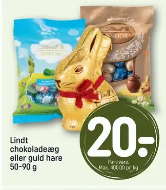 REMA 1000 Lindt chokoladeæg eller guld hare tilbud