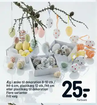 REMA 1000 Æg i æske til dekoration 8-10 stk./ H4-6 cm, plastikæg 12 stk./H4 cm eller plastikæg til dekoration tilbud
