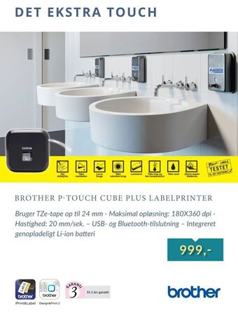 CBC Brother p-touch cube plus labelprinter tilbud