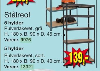 Harald Nyborg Stålreol tilbud