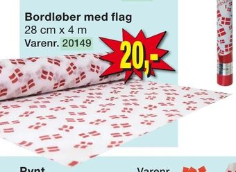Harald Nyborg Bordløber med flag tilbud