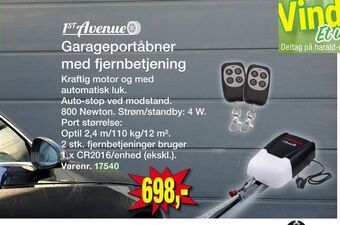 Harald Nyborg Garageportåbner med fjernbetjening tilbud