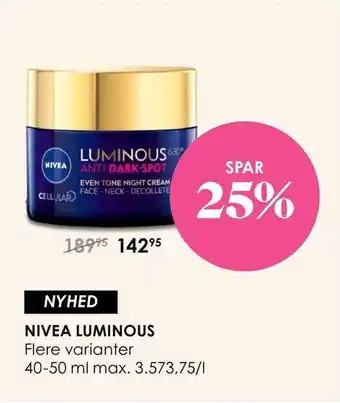 Matas Nivea luminous tilbud