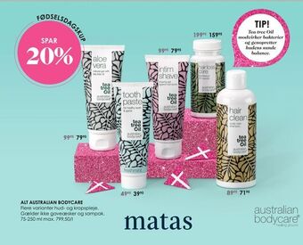 Matas Alt australian bodycare tilbud
