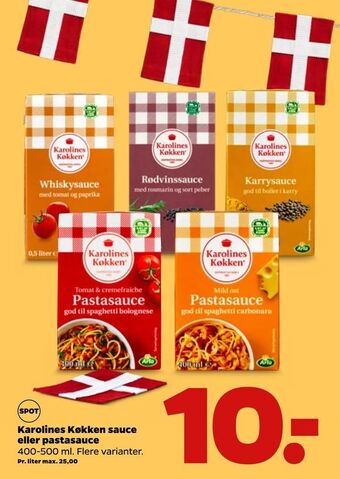 Netto Karolines Køkken sauce eller pastasauce tilbud
