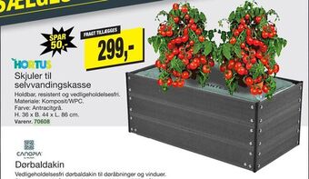 Skjuler til selvvandingskasse