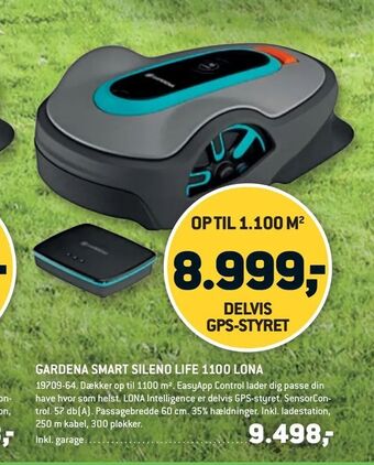 XL-BYG Gardena smart sileno life 1100 lona tilbud
