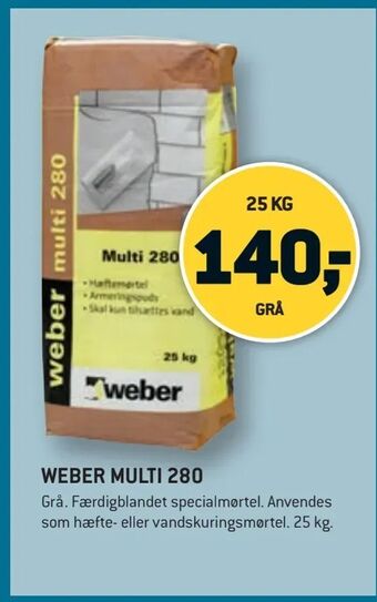 XL-BYG Weber multi 280 tilbud