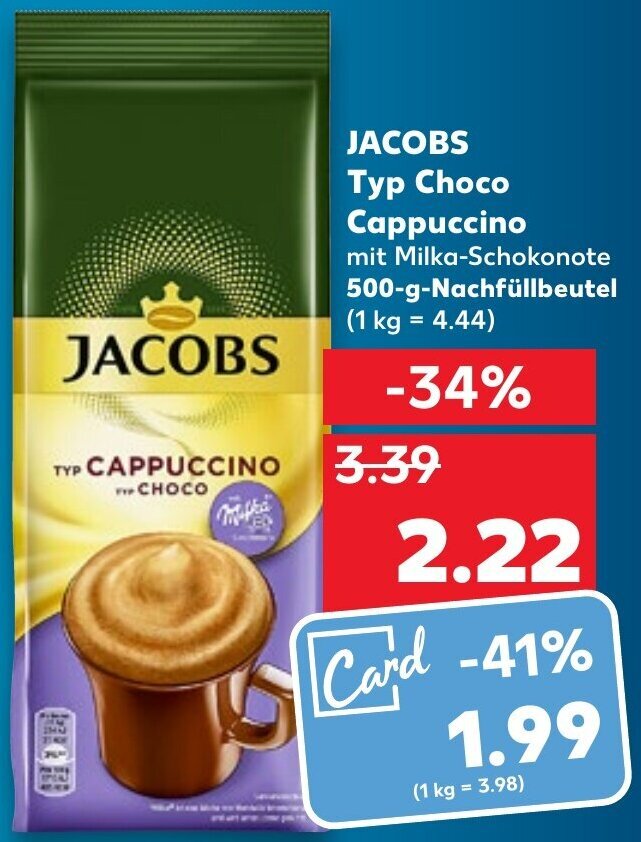 Jacobs Typ Choco Cappuccino 500g tilbud hos Kaufland