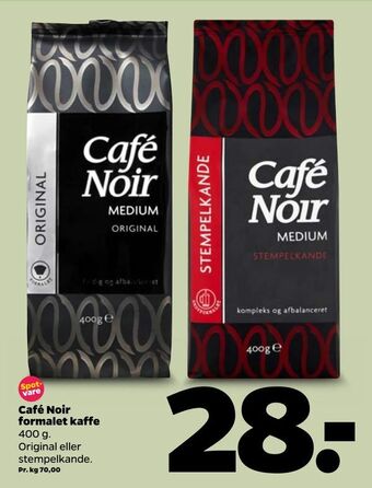 Netto Café Noir formalet kaffe tilbud
