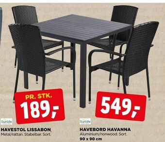 jem & fix Havebord havanna tilbud
