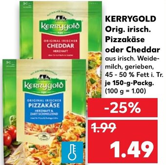 Kaufland DE Kerrygold Orig. Irisch. Pizzakäse Oder Cheddar tilbud