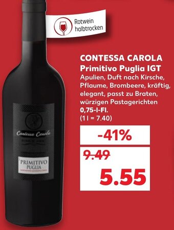 Kaufland DE Contessa Carola Primitivo Puglia IGT tilbud