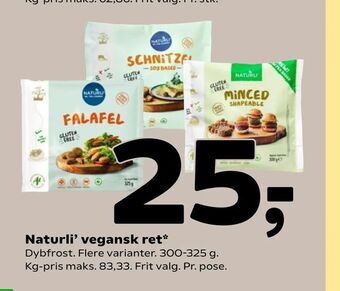 Coop 365 Naturli' vegansk ret tilbud
