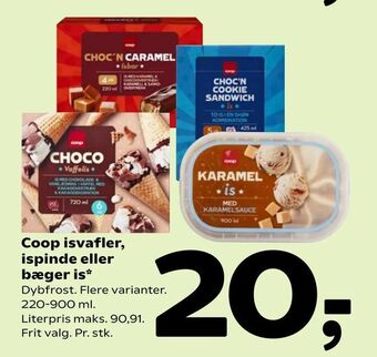 Coop 365 Coop isvafler, ispinde eller bæger is tilbud
