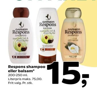 Coop 365 Respons shampoo eller balsam tilbud