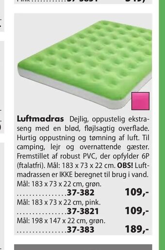 Biltema Luftmadras tilbud
