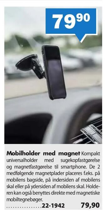 Biltema Mobilholder med magnet tilbud