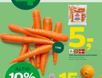 Coop 365 365 økologiske gulerødder tilbud