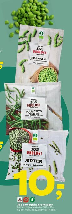 Coop 365 365 økologiske grøntsager tilbud