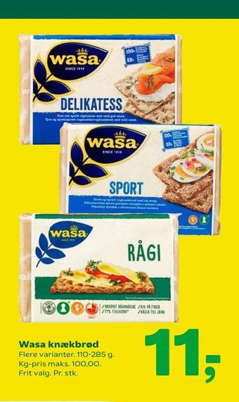 Coop 365 Wasa knækbrød tilbud