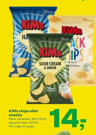 Coop 365 KiMs chips eller snacks tilbud
