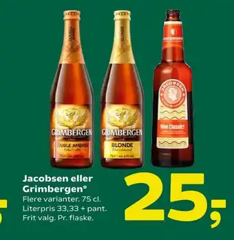 Coop 365 Jacobsen eller Grimbergen tilbud
