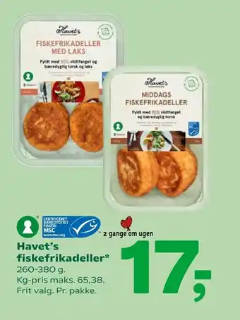 Coop 365 Havet's fiskefrikadeller tilbud