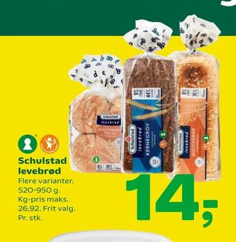 Coop 365 Schulstad levebrød tilbud