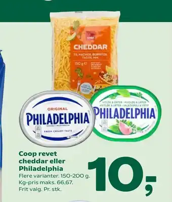 Coop 365 Coop revet cheddar eller Philadelphia tilbud