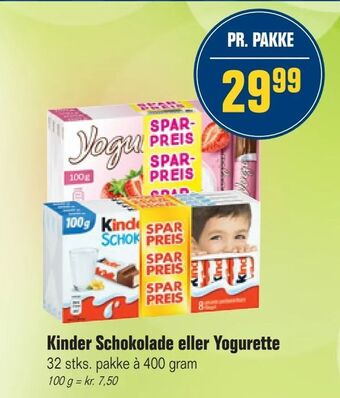 Otto Duborg Kinder Schokolade eller Yogurette tilbud