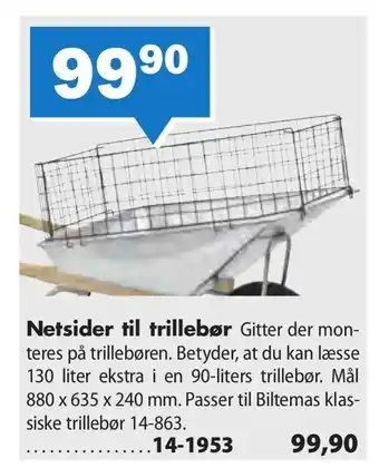 Netsider til trillebør