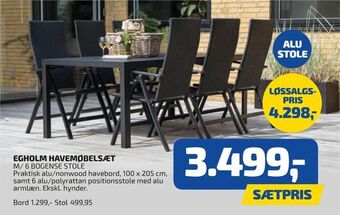 Davidsen Egholm havemøbelsæt tilbud