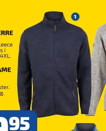 Davidsen Fleece jakke herre tilbud