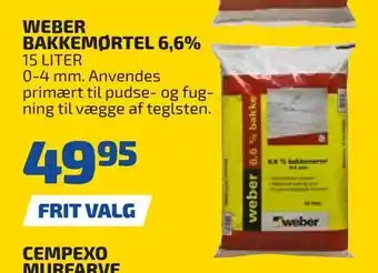 Davidsen Weber bakkemørtel 6,6% tilbud