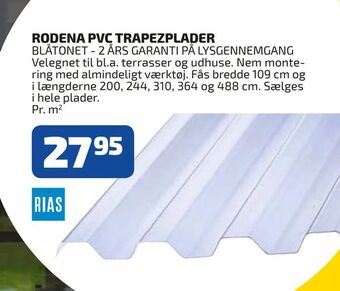 Davidsen Rodena pvc trapezplader tilbud