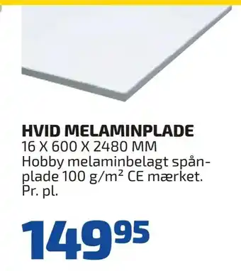 Hvid melaminplade