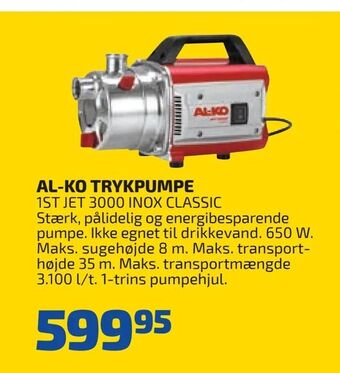 Al-ko trykpumpe