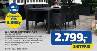 Davidsen Guldborg havemøbelsæt tilbud