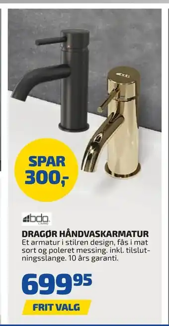 Davidsen Dragør håndvaskarmatur tilbud