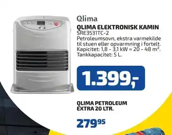 Davidsen Qlima elektronisk kamin tilbud