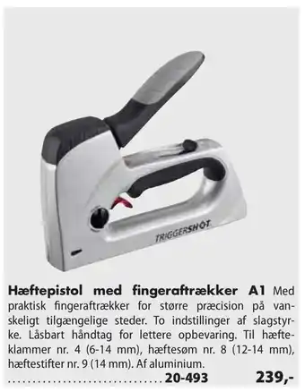 Biltema Hæftepistol med fingeraftrækker A1 tilbud