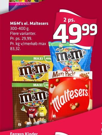 M&M's el. Maltesers