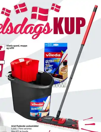 Vileda spand, moppe og refill